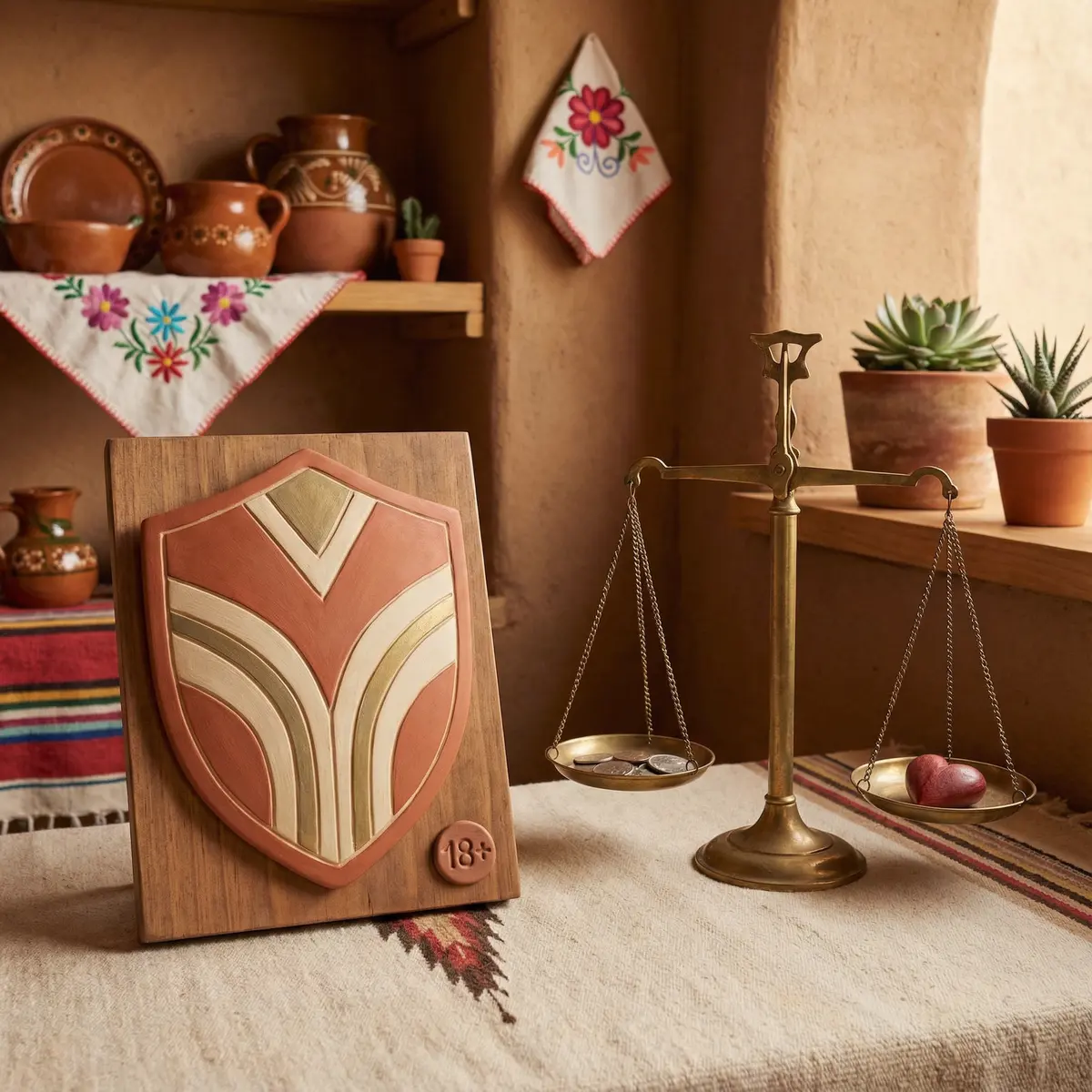 Símbolo de juego responsable con escudo protector