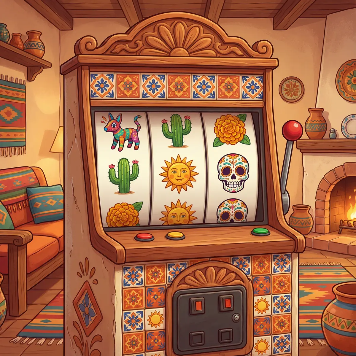 Tragamonedas coloridas con temática mexicana en Bodog Poker